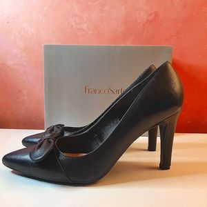 Franco Sarto black leather pump
